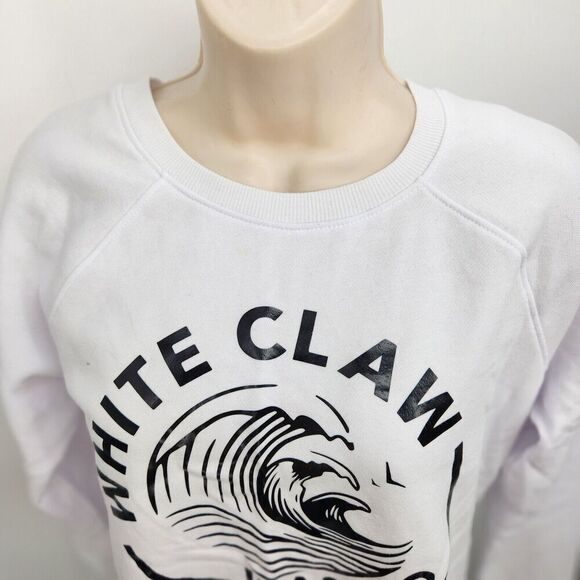 Time and Tru Pullover Sweatshirt Women's Medium White w/Black Print Personalized - Picture 2 of 8